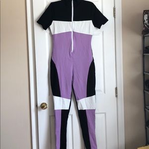 Fashion Nova Last Lap Colorblock Jumpsuit